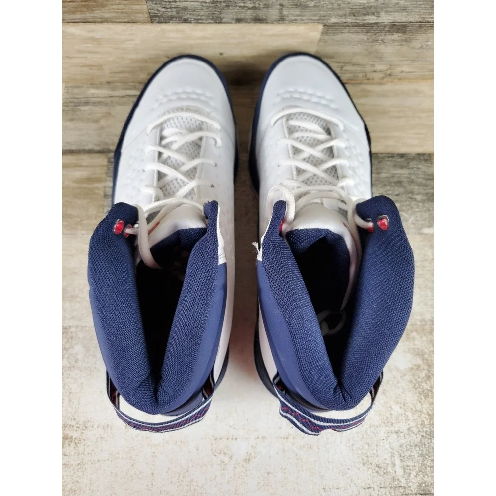 AND1 Pulse 2 Mens Basketball Shoes Sz 13 White Navy Blue Red Lace Up Sneakers